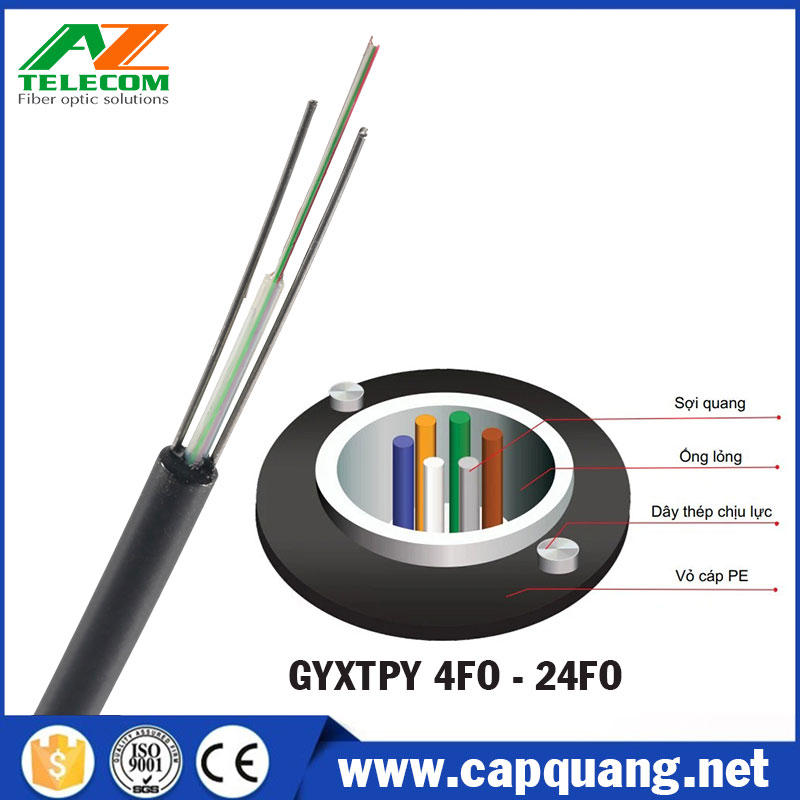 Cáp quang 24FO GYXTPY Multimode 6 cap quang gyxtpy zincom 4fo