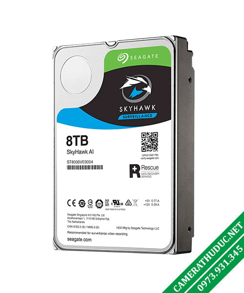 SEAGATE Skyhawk AI 8TB Ổ cứng lưu trữ ST8000VE001 3 o cung seagate skyhawk ai 8tb