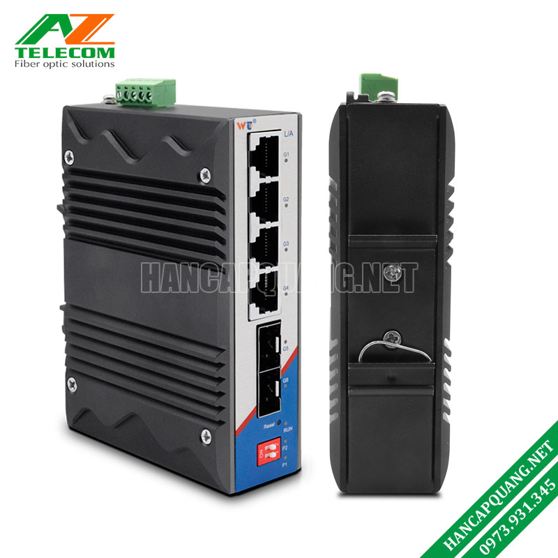 Switch công nghiệp 4x10/100/1000M + 2 SFP Wintop WT-RS236-2GF4GT 4 WT RS236 2GF4GT Smart Dial Switch 5