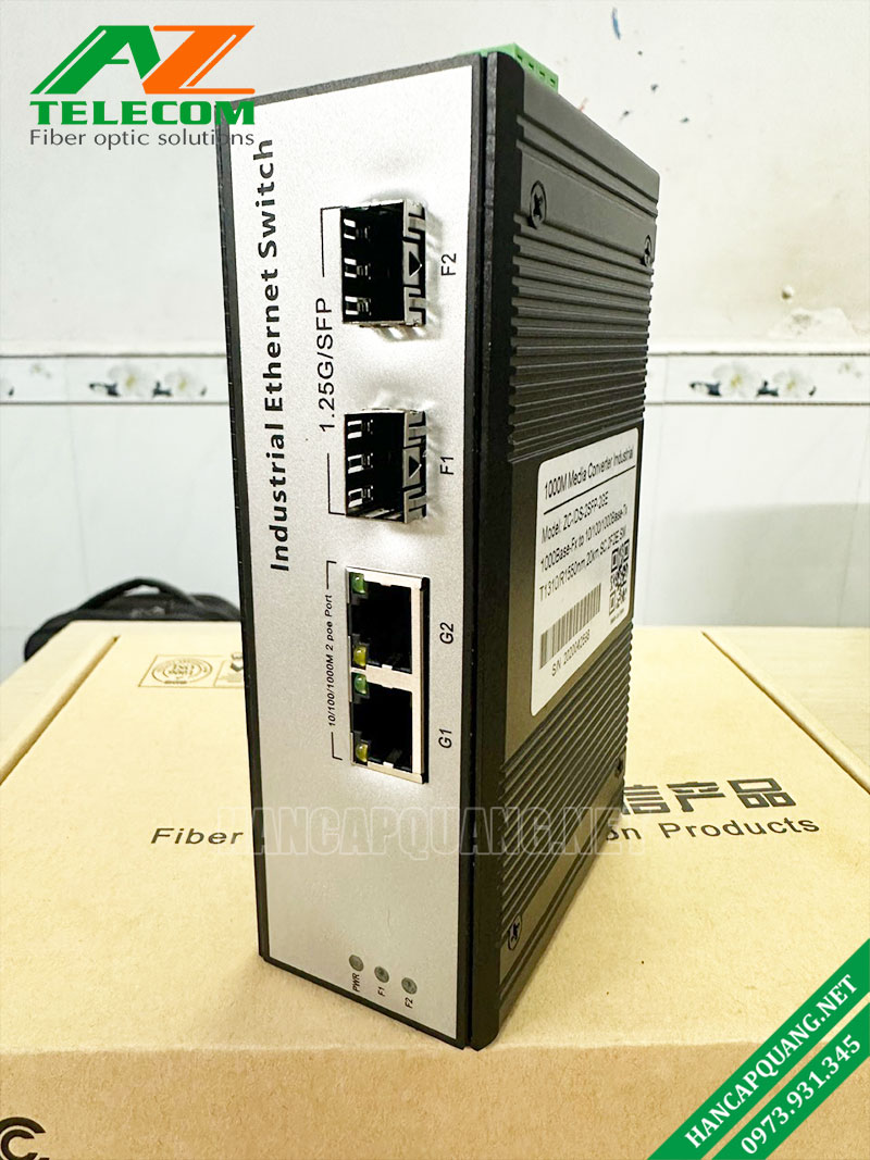 Switch Công Nghiệp POE 10/100/1000M , 2 SFP, ZC-IDS-2SFP2GE 5 ZC IDS 2SFP2GE 2