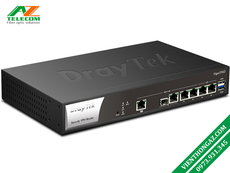 Vigor2962 Router cân bằng tải Draytek chịu tải 200 user 9 Router cân bằng tải Draytek Vigor2962