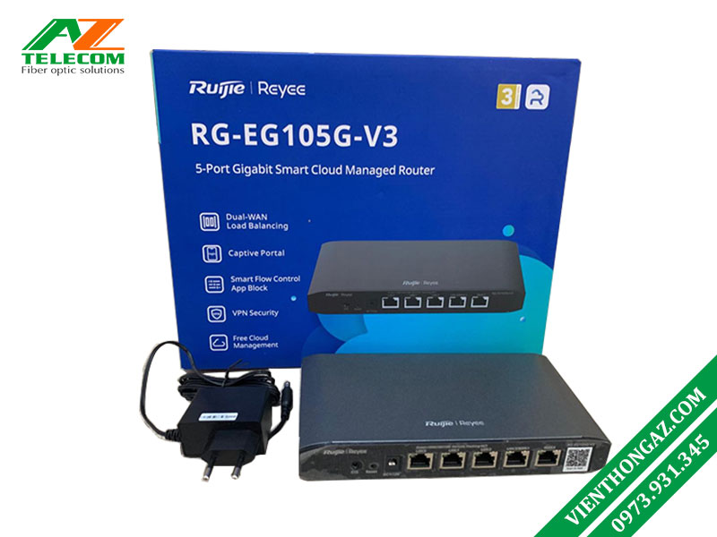 RG‑EG105G V3 Router cân bằng tải Ruijie 12 Router cân bằng tải Ruijie RG‑EG105G V3