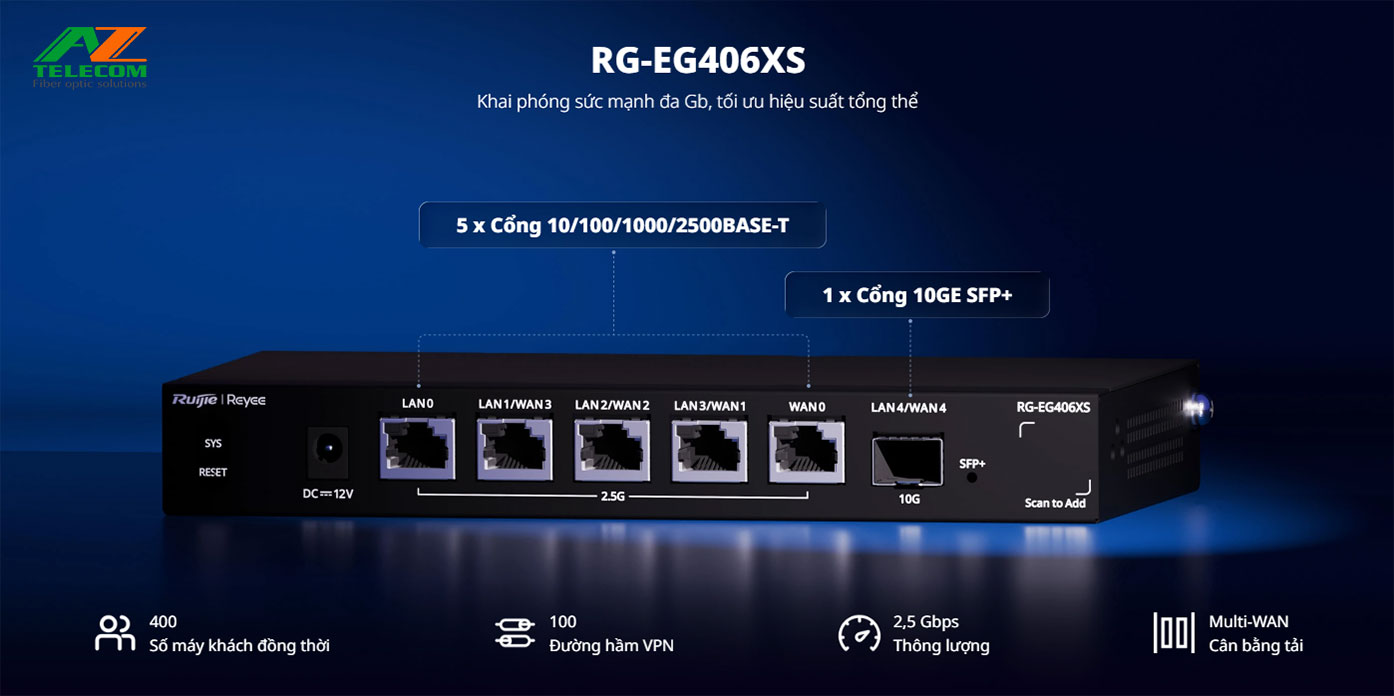 Router Cân bằng tải Ruijie Reyee RG-EG406XS