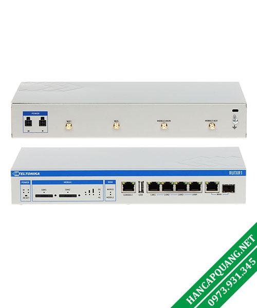 Teltonika RUTXR1 Router 3G/4G công nghiệp hỗ trợ SFP WAN